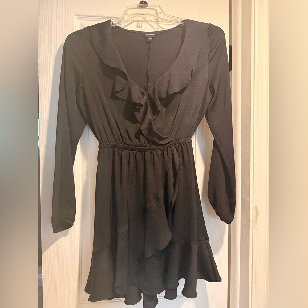 Express Black Wrap Dress
